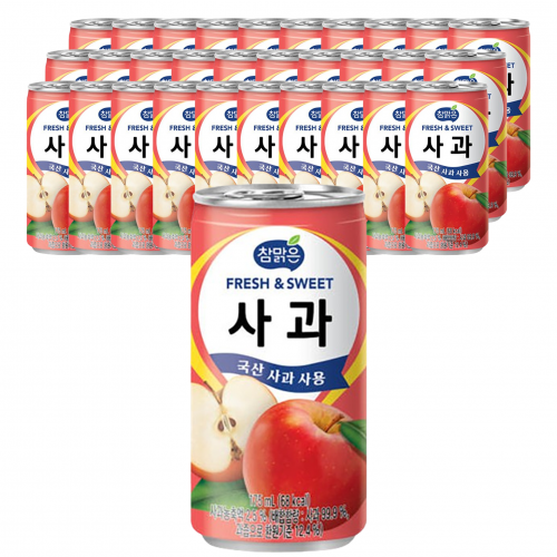 참맑은 사과 175ml (30캔) x 3박스