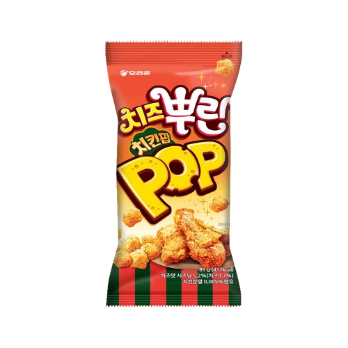 오리온 치즈뿌린 치킨팝 81g