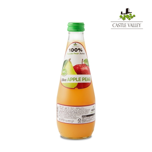 [한국쥬맥스] 캐슬밸리 100% 착즙 사과 배 주스 300ml (6병)