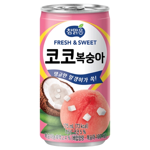 참맑은 코코 복숭아 175ml (30캔)