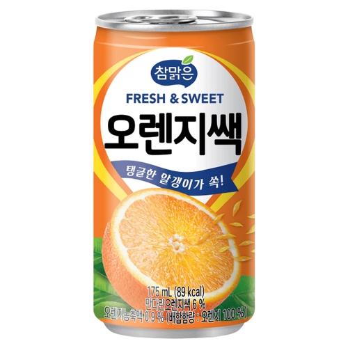 참맑은 오렌지쌕 175ml (30캔)